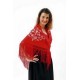 Châle rouge - textile - 165 x 180cm