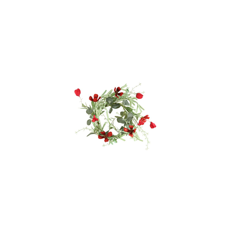 Couronne de coquelicots rouges - Diam. 35cm