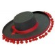 Chapeau Espagne homme pompons - taille adulte