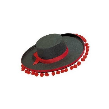 Chapeau Espagne homme pompons - taille adulte