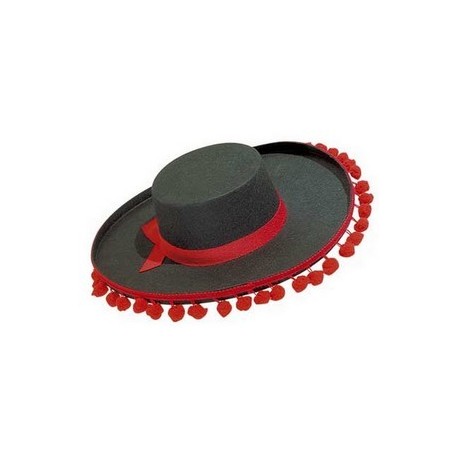 Chapeau Espagne homme pompons - taille adulte