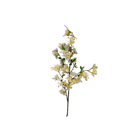 Branche de pommier - Tige 85cm - fleurs et feuilles sur 50cm