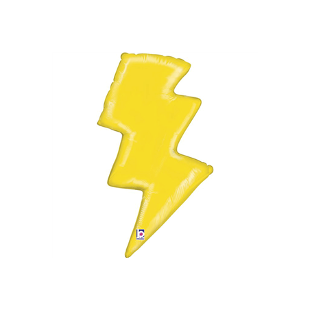 Ballon mylar éclair jaune - 91cm