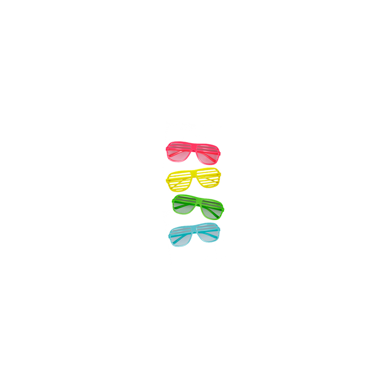 Paire de lunettes fluo (4 couleurs possibles) Taille adulte