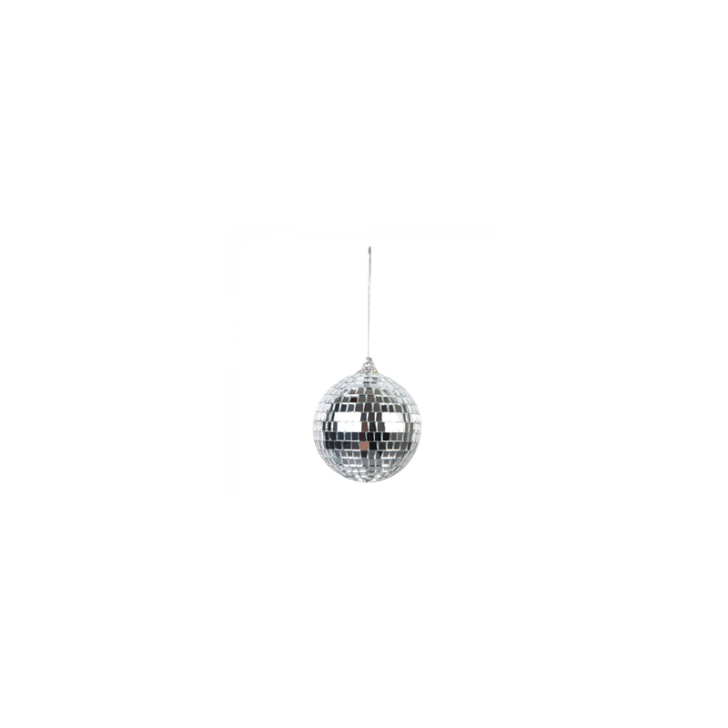 Lot de 6 boules à facettes disco argent - Diam. 8cm