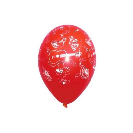 Ballon multicolore motif rugby x8 - Diam. 29cm - Décors du monde