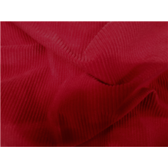 Velours rouge côtelé 170gr - Larg 150cm - vendu au ml