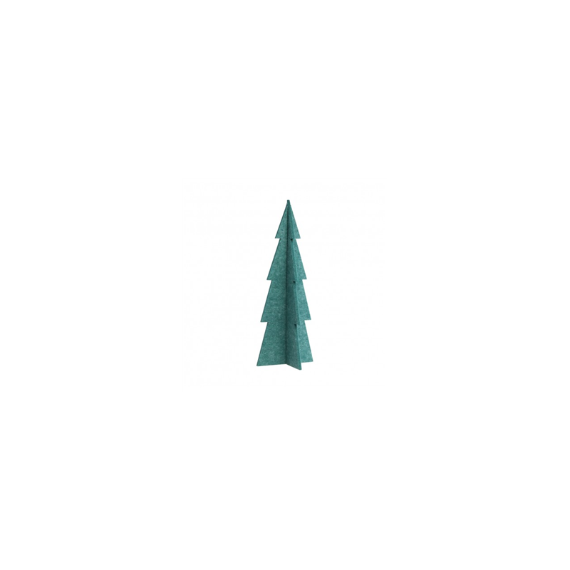 Sapin 3D en feutrine verte 19 x 19 x 50 cm