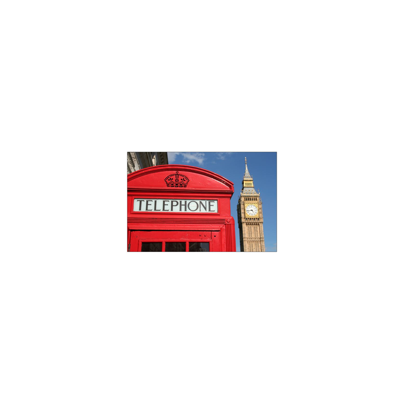 Visuel imprimé Angleterre Cabine 40 x 30cm sur support bristol 350 gr