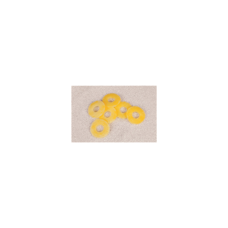 6 tranche d'ananas - pvc - diametre 8 cm