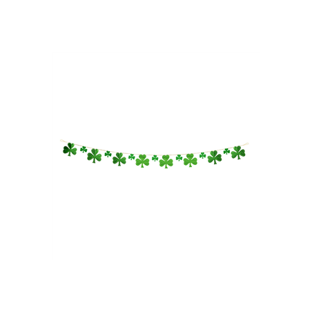 Guirlande Trèfles Saint Patrick en aluminium - Long. 3m