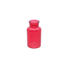 Vase en verre framboise 6.8 x 12.8cm