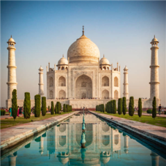 Visuel imprimé Inde Palais du Taj Mahal - 30 x 30 cm sur bristol 350 gr