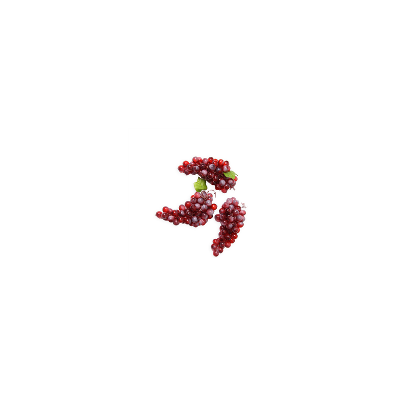 Grappes de raisin noir x3 - pvc - 18cm
