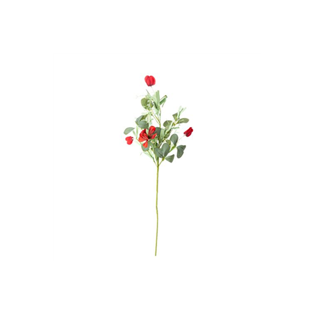 Branche de coquelicots rouges 70cm