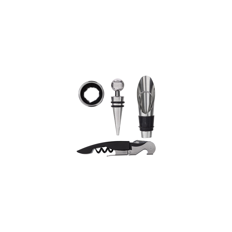 Coffret du Sommelier 4 Pièces en acier dans coffret 15 x 14 x 4cm