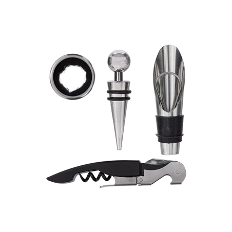 Coffret du Sommelier 4 Pièces en acier dans coffret 15 x 14 x 4cm