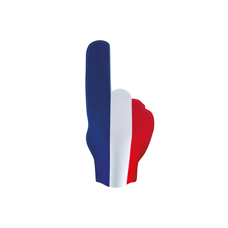 Main géante de supporter France mousse 50 x 25 cm