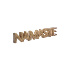 Mot Namaste à poser bois de manguier 56 x 3,2 x 9,5cm