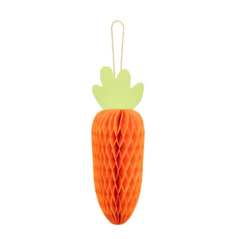 Carotte en papier orange / Haut. 20 cm