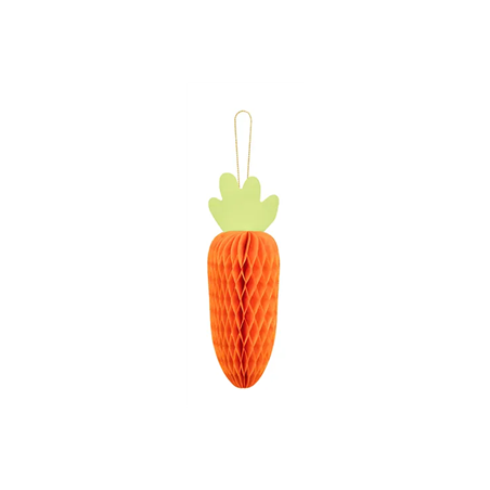 Carotte en papier orange / Haut. 20 cm