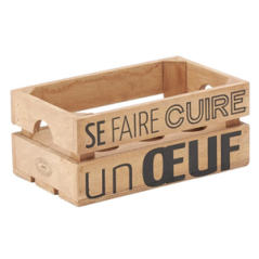 Boite à œufs en bois naturel  Se faire cuire un œuf 20 x 12 x 8,5 cm