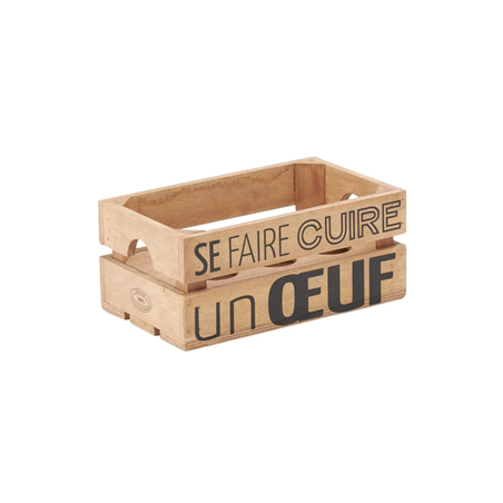 Boite à œufs en bois naturel  Se faire cuire un œuf 20 x 12 x 8,5 cm