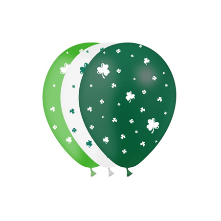 Ballon motif trèfles x8 - Diam. 29cm