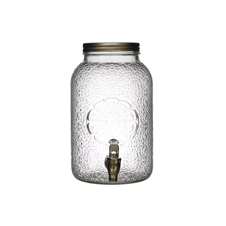 Distributeur de boisson Citron 3,8L en verre transparent 15 x 19 x 26cm