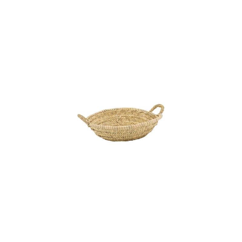 Panière ronde en feuille de palmier naturelle 9 x 30cm