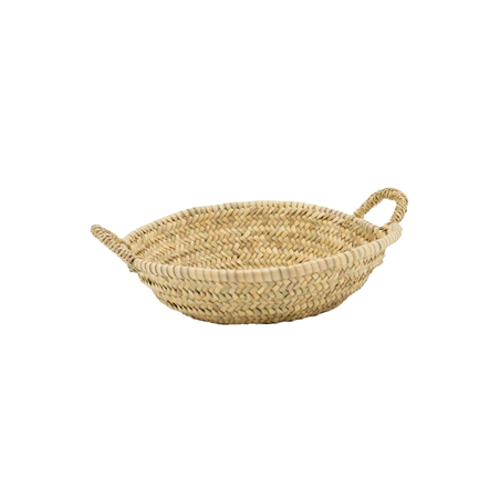 Panière ronde en feuille de palmier naturelle 9 x 30cm