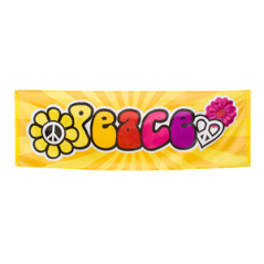 Bannière polyester Peace 74 x 220cm