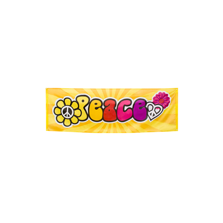 Bannière polyester Peace 74 x 220cm
