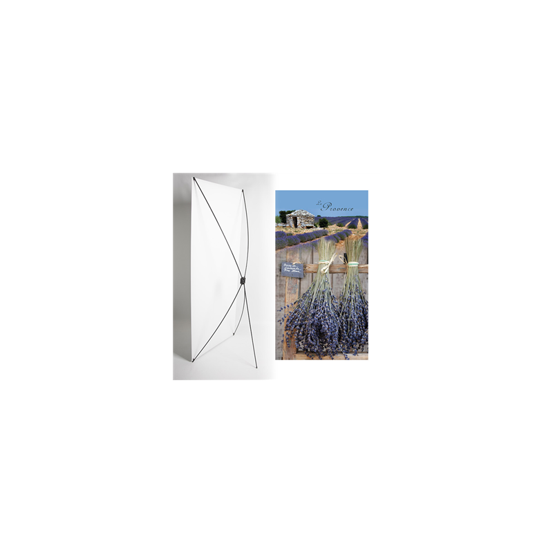 Kakemono provence lavande- 180 x 80 cm - Toile M1 avec structure  X- Banner