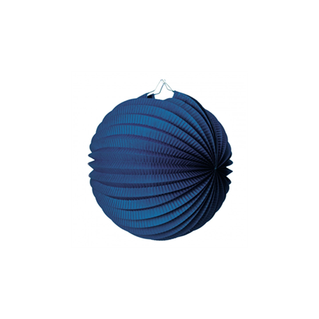 Lampion rond bleu marine papier - Diam. 20cm