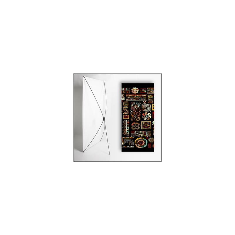 Kakemono Afrique Tribal - 180 x 80 cm - Toile M1 avec structure X- Banner