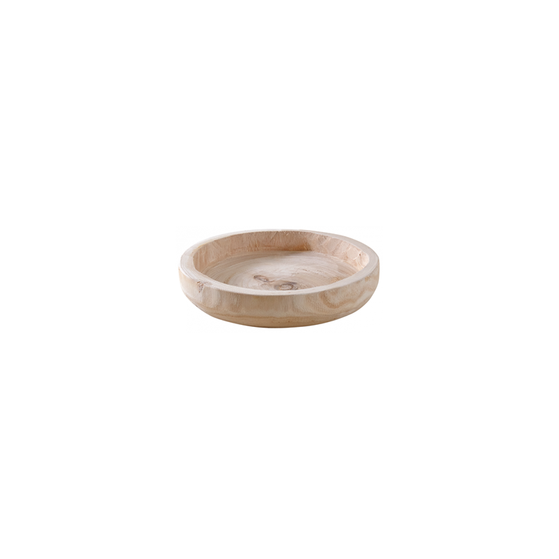 Plateau rond en paulownia - Diam 25cm