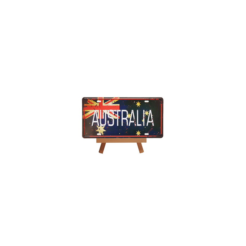 Plaque métal 3D AUSTRALIE - 15 x 30cm