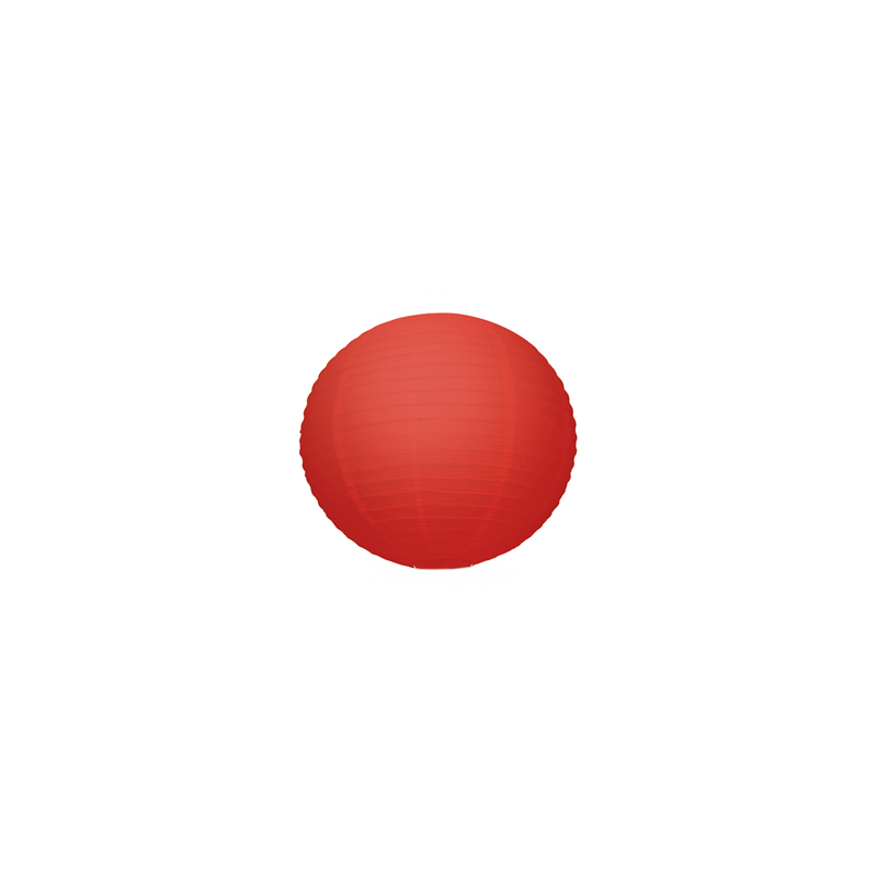 Lanterne japonaise en papier rouge - Diam. 35cm