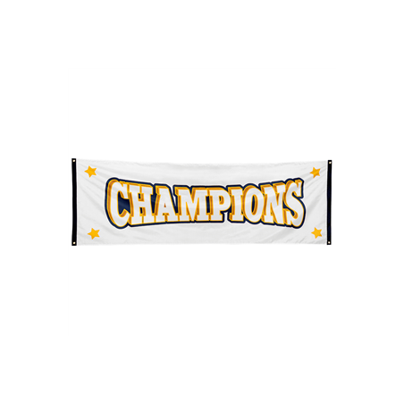 Bannière polyester 'Champions' 74 x 220 cm
