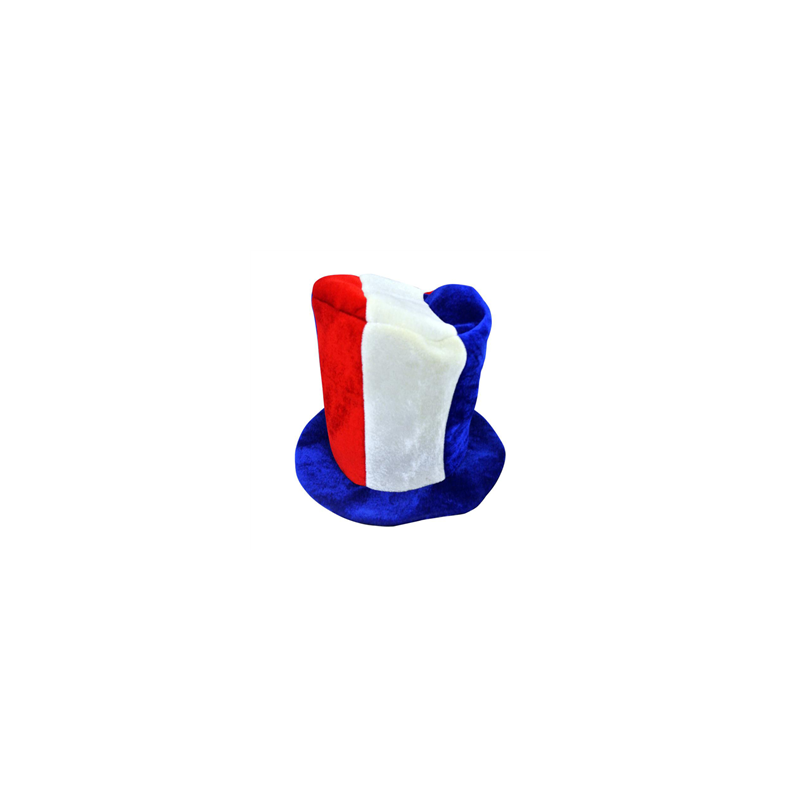 Chapeau haut de forme tricolore en mousse