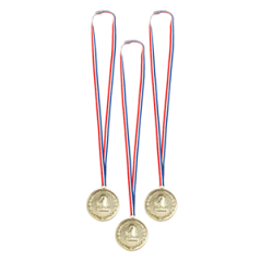 Lot de 3 médailles d'or - Diam. 3cm