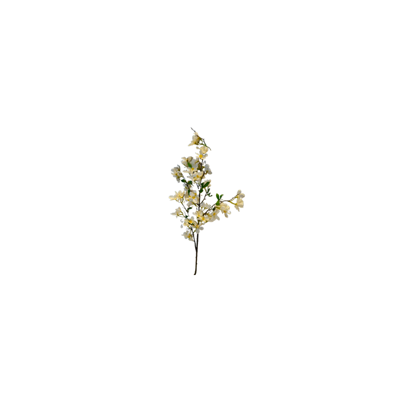 Branche de pommier - Tige 85cm - fleurs et feuilles sur 50cm