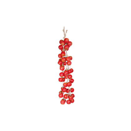 Pommes - tresse x 5 - polystyrène - Long.65cm