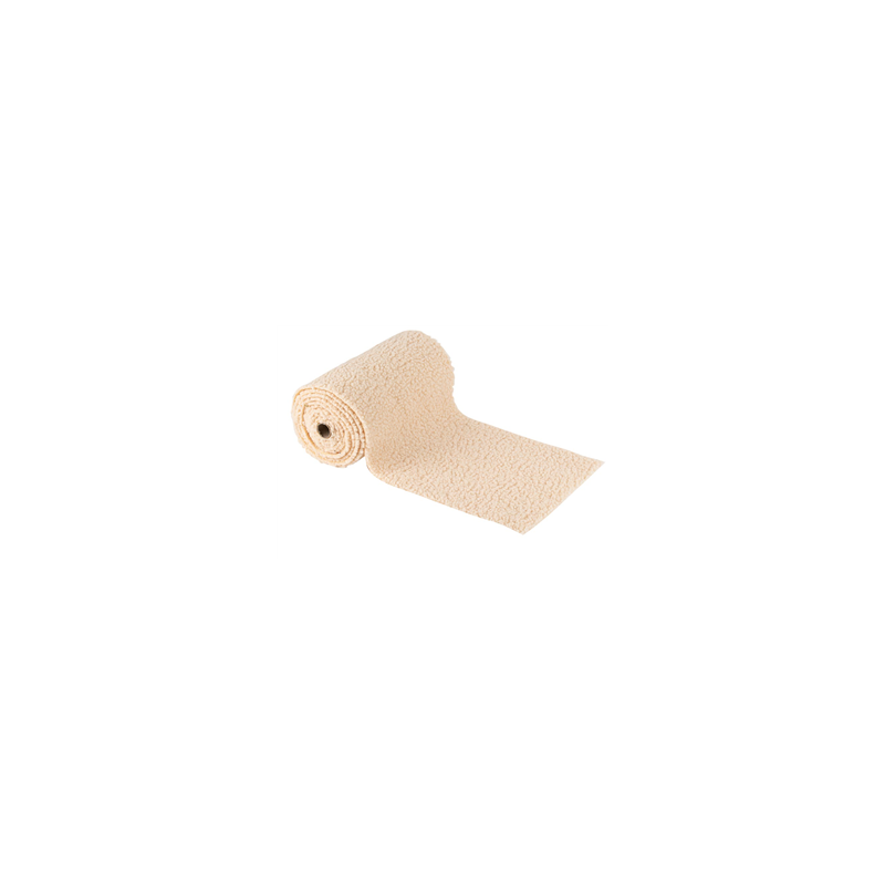 Chemin de table effet mouton tissu crème 28cm x 2m