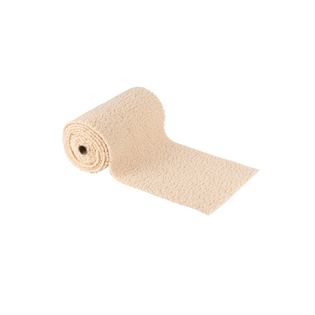 Chemin de table effet mouton tissu crème 28cm x 2m
