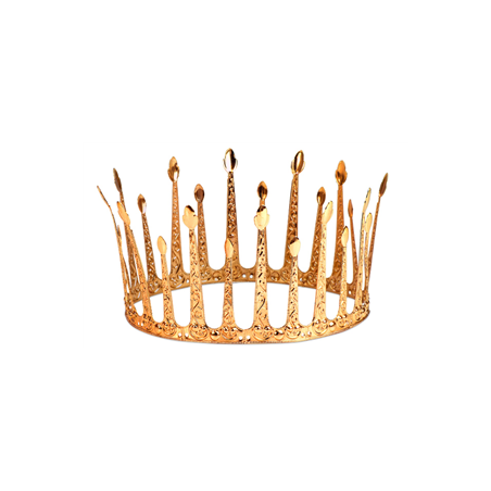 Couronne royale en métal doré à l'unité 5 x 8.5 x 15cm (modèle aléatoire)