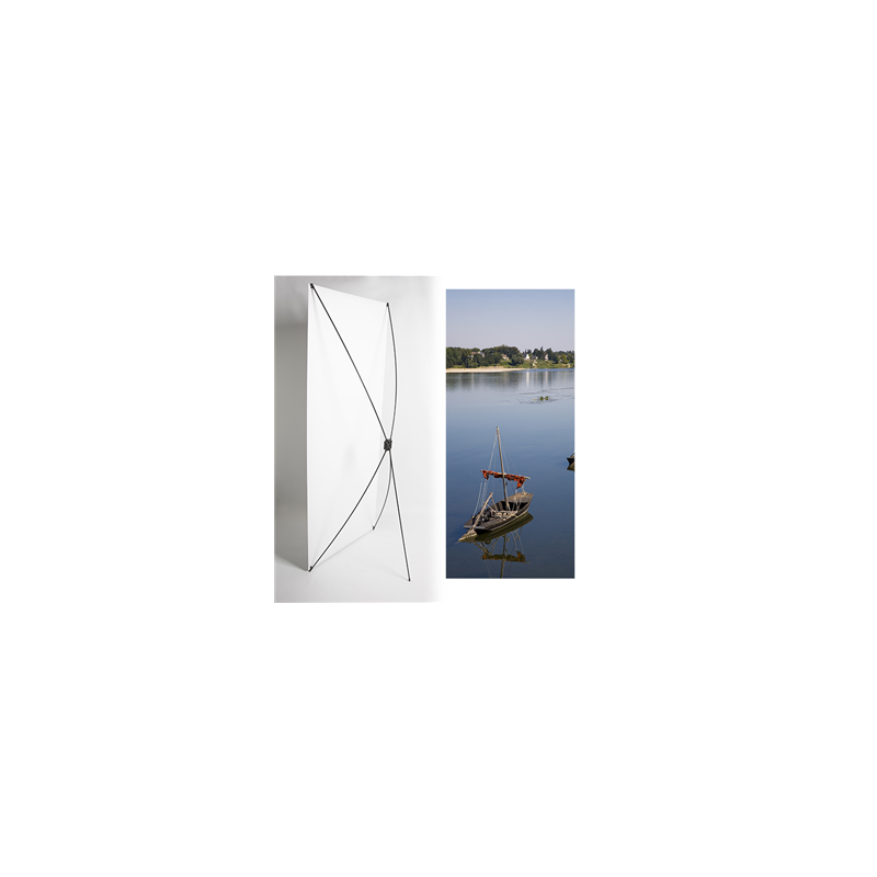 Kakemono bateau loire - 180 x 80 cm - Toile M1 avec structure  X- Banner