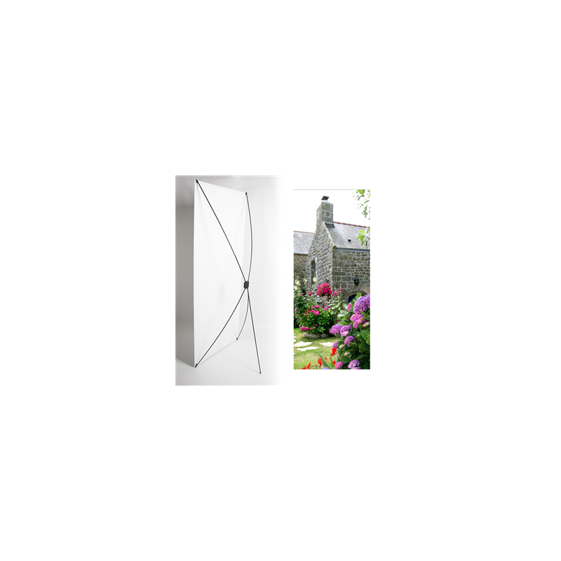 Kakemono Bretagne clochet - 180 x 80 cm - Toile M1 avec structure  X- Banner