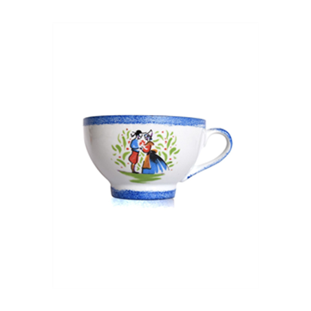 Bolée bretonne traditionnelle bleue 10.5 x 6.5cm / 20 cl